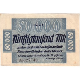 ALEMANIA 50000 MARCOS 1923 HERNE